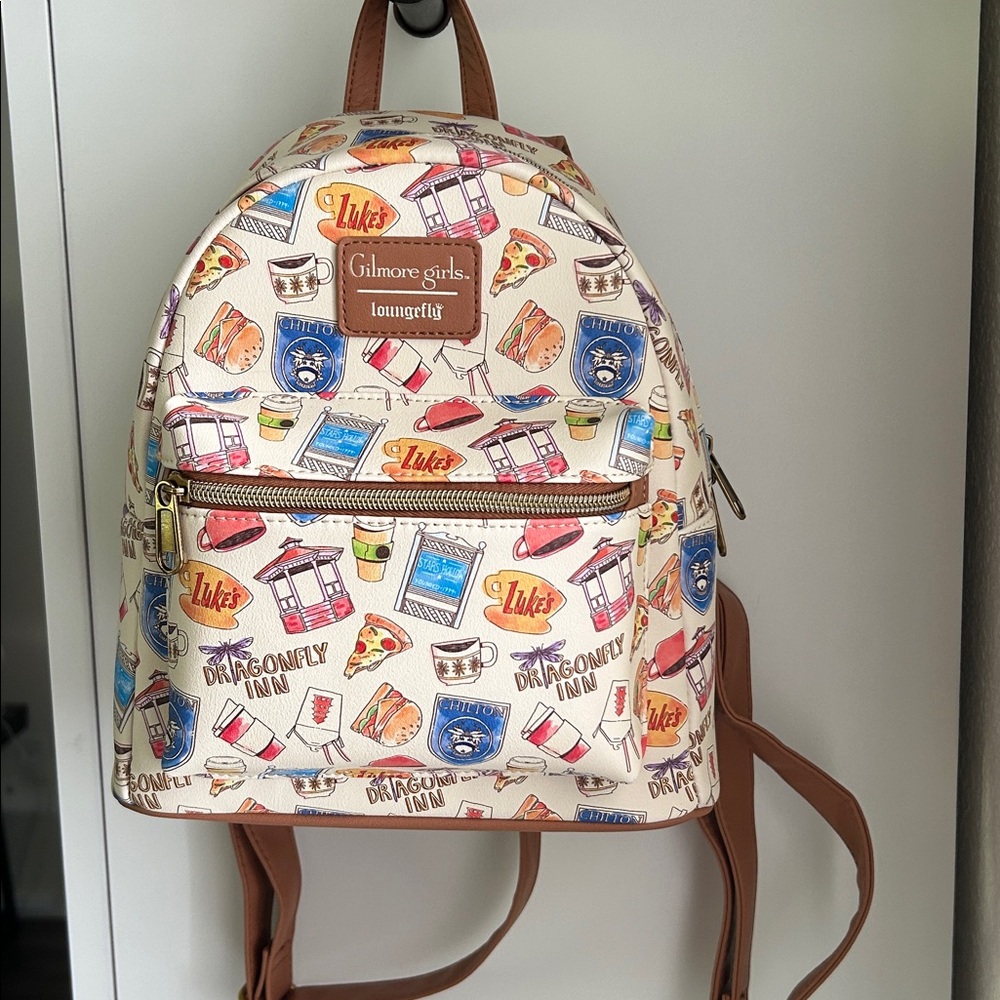 Loungefly Cream and Brown Gilmore Girls Backpack